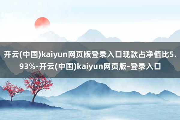 开云(中国)kaiyun网页版登录入口现款占净值比5.93%-开云(中国)kaiyun网页版-登录入口