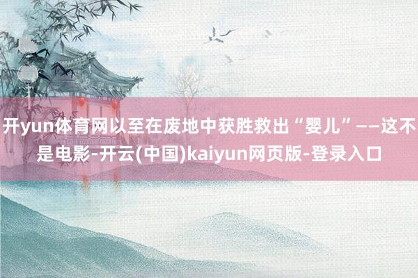 开yun体育网以至在废地中获胜救出“婴儿”——这不是电影-开云(中国)kaiyun网页版-登录入口
